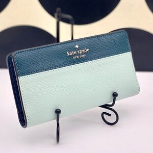 Kate Spade Darcy Large Slim Bifold Wallet Seawater Multi